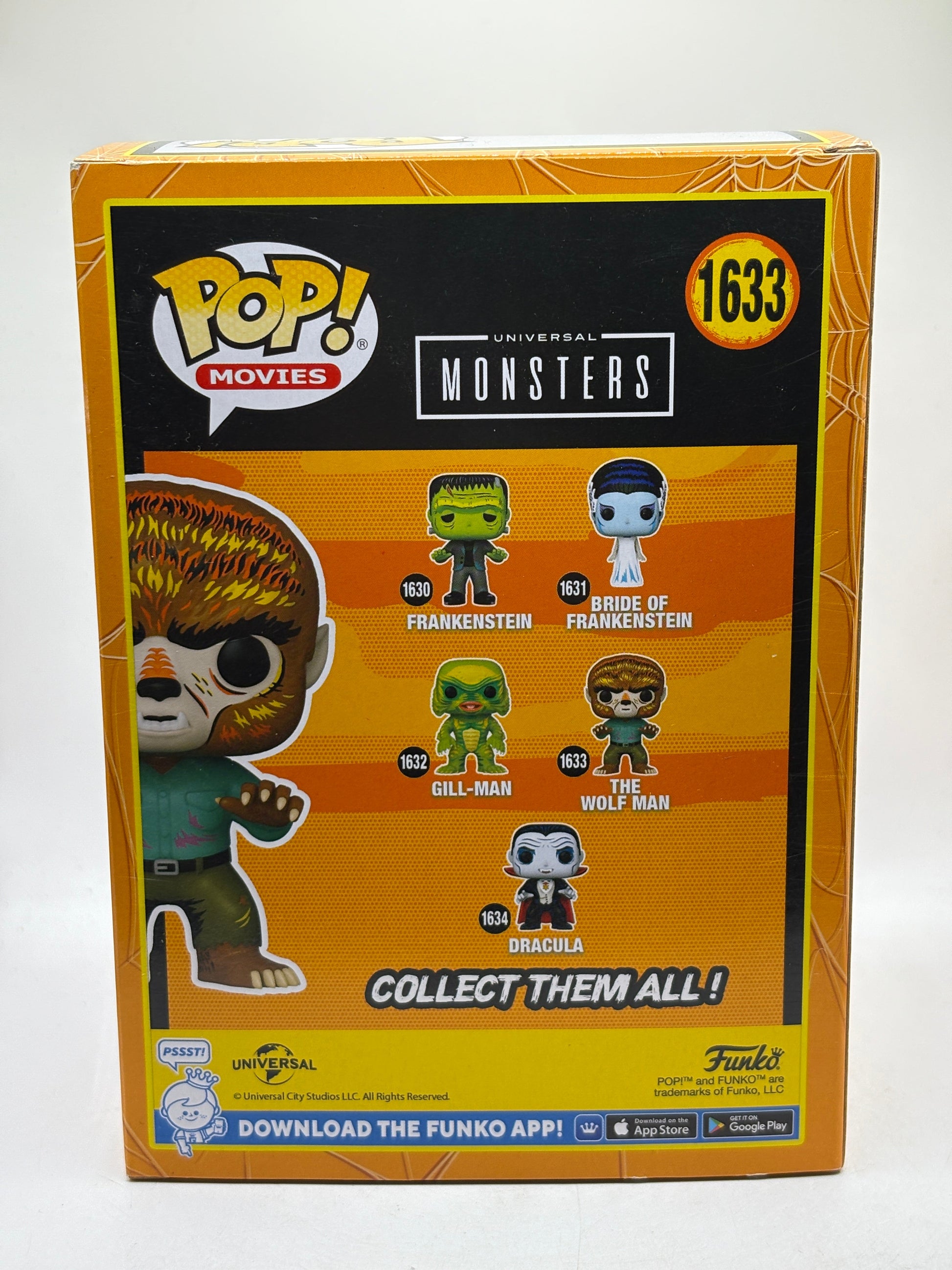 Funko POP! Movies Universal Monsters #1633 The Wolf Man funko shop Exclusive FRENLY BRICKS - Open 7 Days