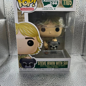 Funko POP - Television - Australia Zoo Steve Irwin with Sui #1105 FRENLY BRICKS - Open 7 Days