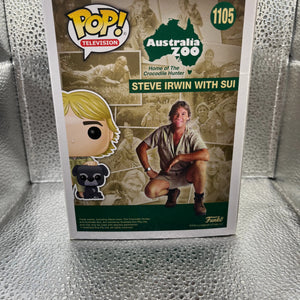 Funko POP - Television - Australia Zoo Steve Irwin with Sui #1105 FRENLY BRICKS - Open 7 Days