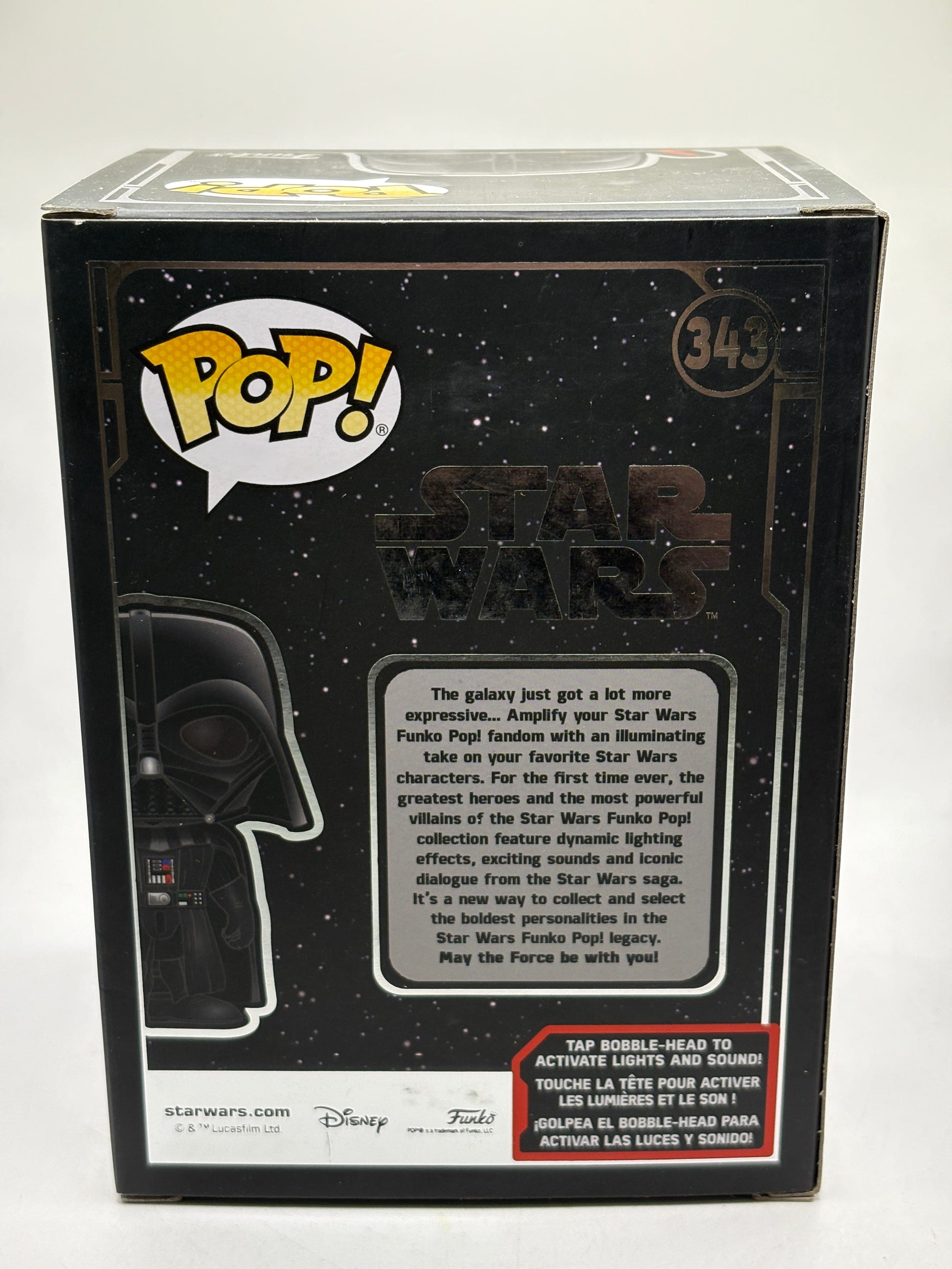 Funko POP! Star Wars #343 Darth Vader Lights & Sound Bobble Head, photo 3 image 3