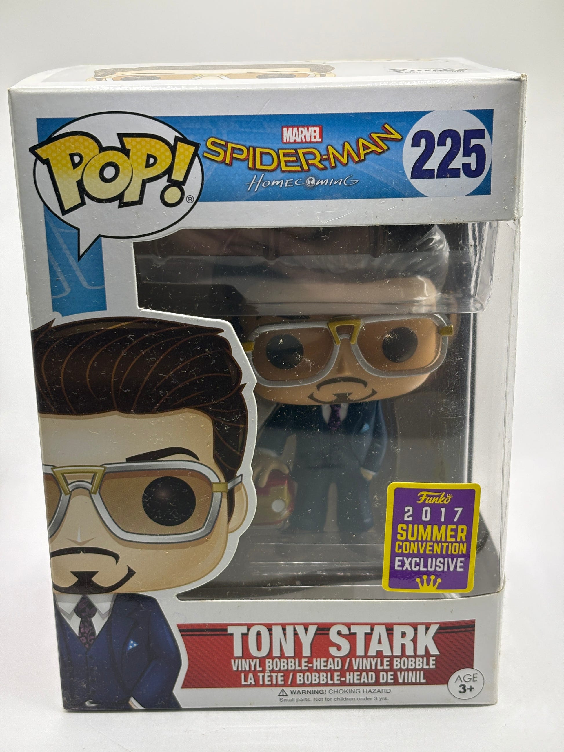 Funko POP! Marvel Spider-Man #225 Tony Stark 2017 Summer Convention image 1