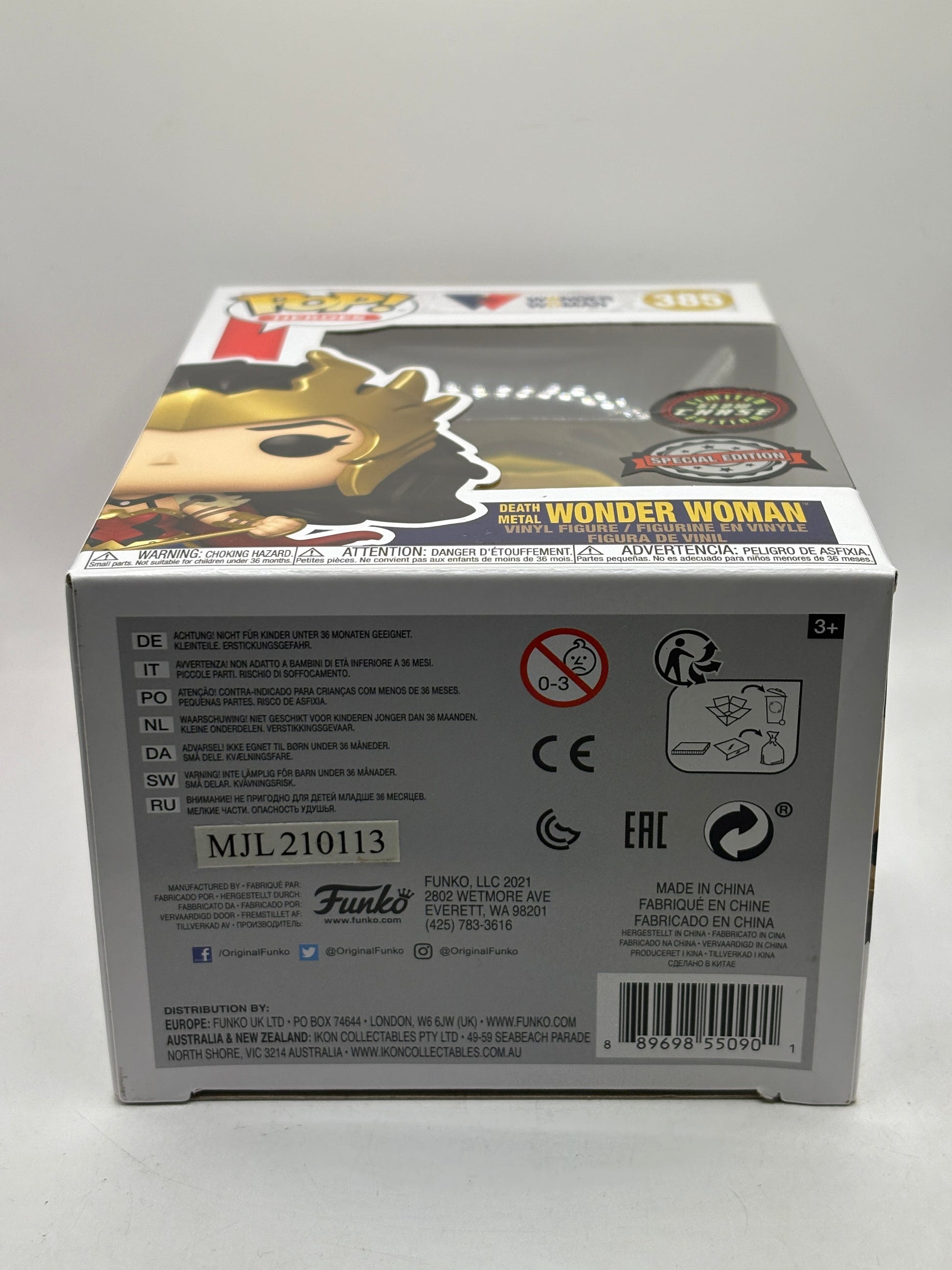 Funko POP! Heroes Wonder Woman 80 Years #385 Death Metal Wonder Woman Chase, photo 6 image 6