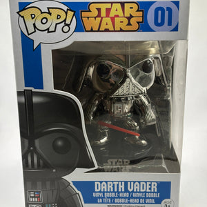 Funko POP! Star Wars #01 Darth Vader Chrome Vinyl Bobble Head 2016 FRENLY BRICKS - Open 7 Days