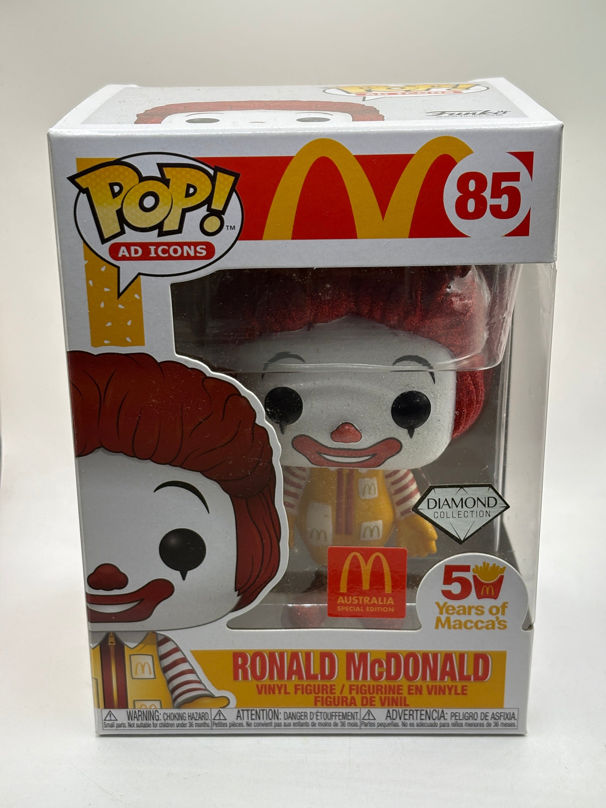 Funko POP! Ad Icons Mcdonalds #85 Ronald Mcdonald Diamond Australia FRENLY BRICKS - Open 7 Days