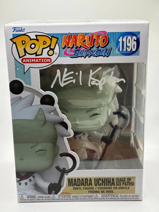 Funko POP! Animation Naruto #1196 Madara Uchiha Signed with Cert Neil Kaplan FRENLY BRICKS - Open 7 Days