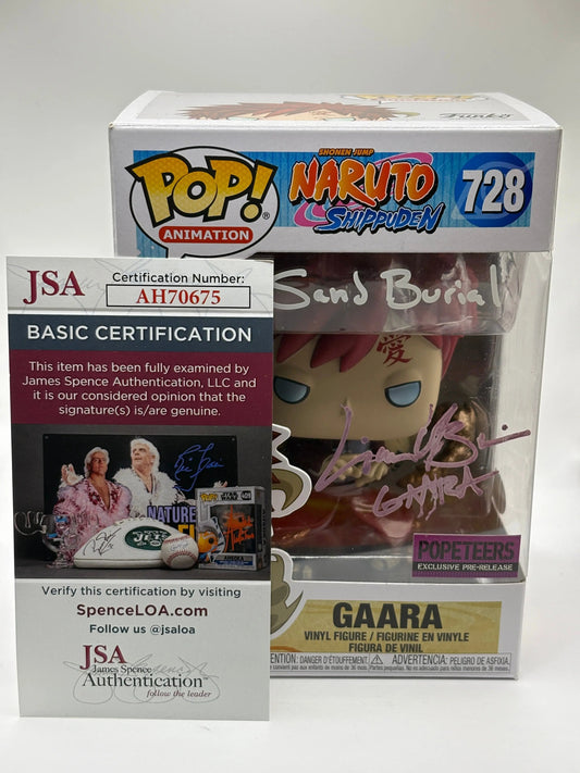 Funko POP! Naruto Shippuden #728 Gaara Signed + Cert Popeteers Pre-release Exclusive FRENLY BRICKS - Open 7 Days