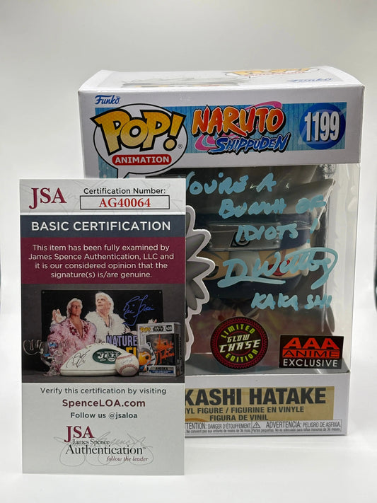 Funko POP! Naruto Kakashi Hatake #1199 Chase AAA Signed JSA Cert Dave Wittenberg FRENLY BRICKS - Open 7 Days