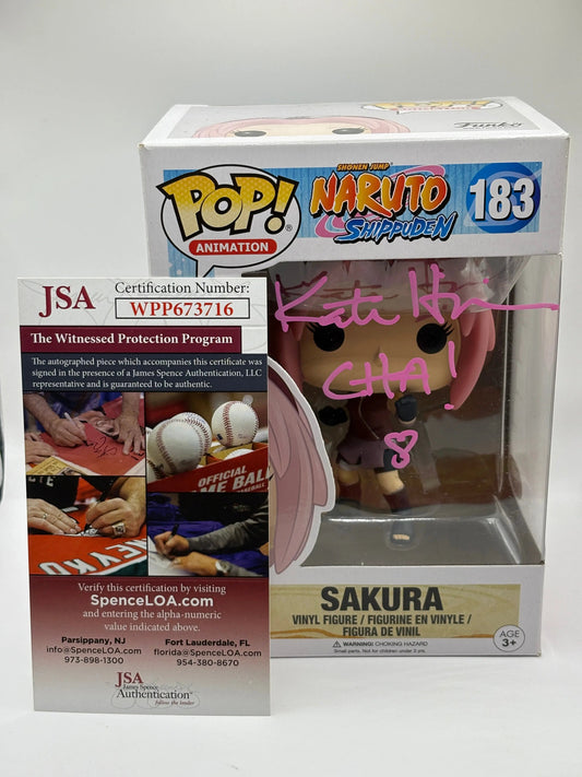 Funko POP! Naruto Shippuden  #183 Sakura Signed JSA Certification FRENLY BRICKS - Open 7 Days