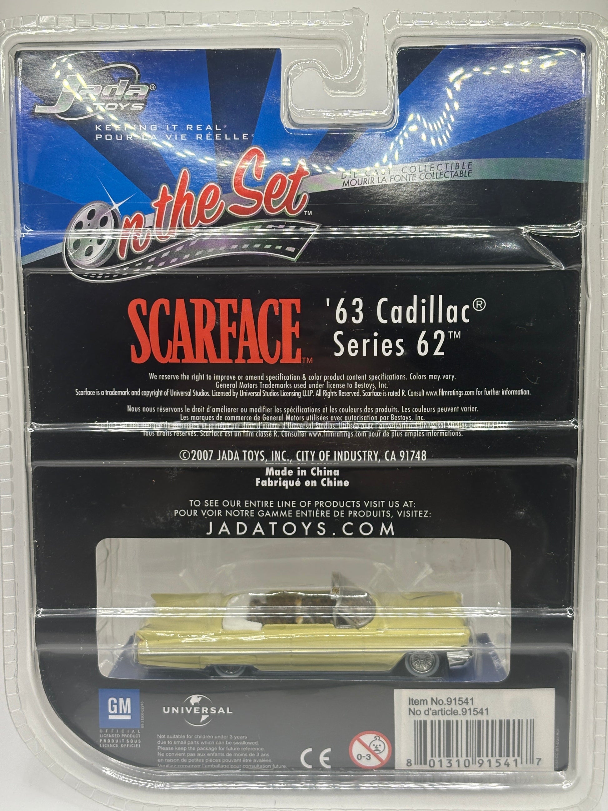 Scar Face '63 Cadillac Series 62 Jada Diecast Toys 1/64 scale (Brand New Sealed) FRENLY BRICKS - Open 7 Days