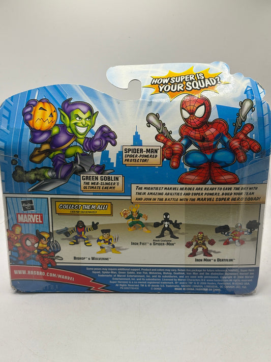 Marvel Super Hero Squad SPIDER-MAN & GREEN GOBLIN Figure 2-Pack New 2008 FRENLY BRICKS - Open 7 Days