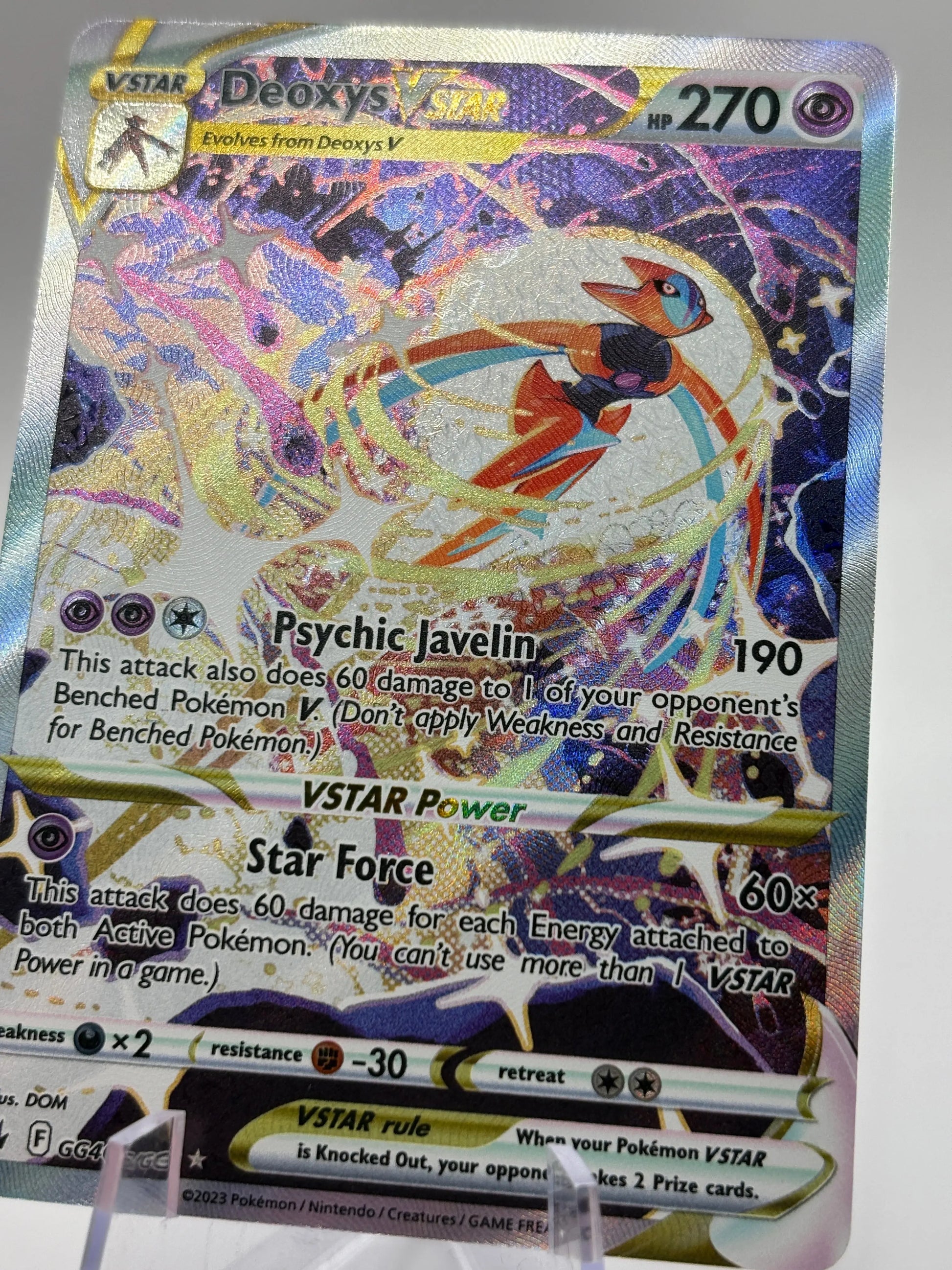 Pokemon TCG Crown Zenith - Deoxys VSTAR GG46/GG70 NM FRENLY BRICKS - Open 7 Days