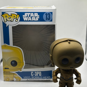 Funko POP! Star Wars #13 C-3PO Vinyl Bobble Head 2012 BIG TEXT *NO MOULD* FRENLY BRICKS - Open 7 Days