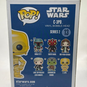 Funko POP! Star Wars #13 C-3PO Vinyl Bobble Head 2012 BIG TEXT *NO MOULD* FRENLY BRICKS - Open 7 Days