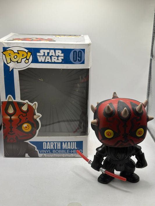 Funko POP! Star Wars #09 Darth Maul 2012 BIG TEXT *NO MOULD* FRENLY BRICKS - Open 7 Days