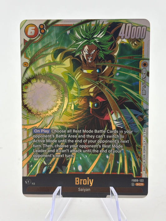 Dragon Ball Super Fusion World - Broly FB08-122 SCR NM FRENLY BRICKS - Open 7 Days