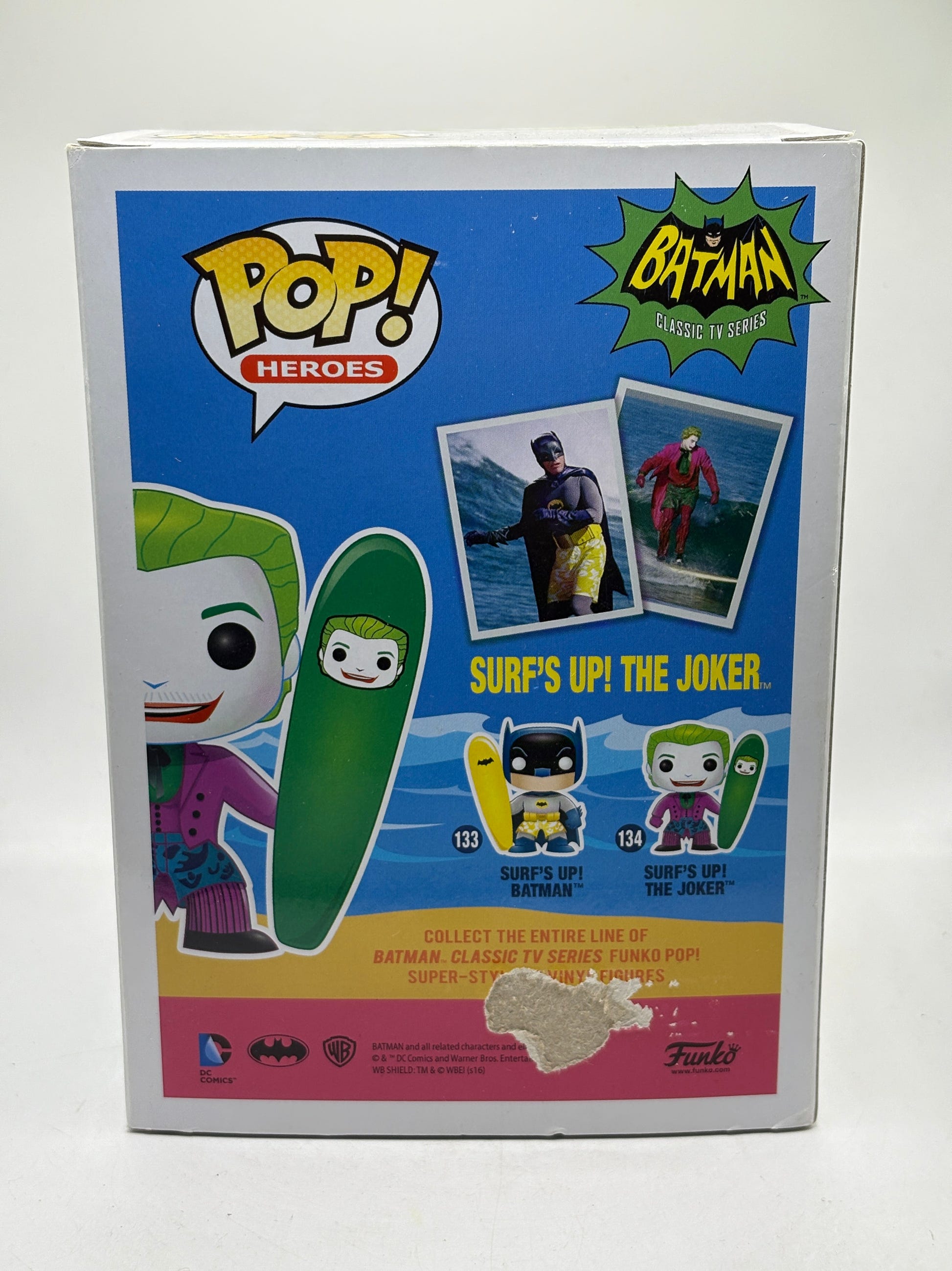 Funko POP! Heroes Batman Classic TV Series #134 Surfs Up! The Joker *Box Damage*, photo 3 image 3