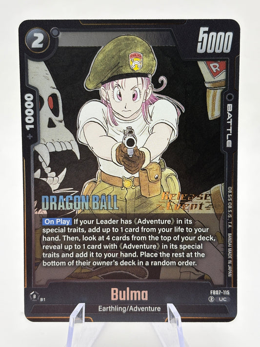 Dragon Ball Super Fusion World - Bulma FB07-115 UC Release Event Stamp FRENLY BRICKS - Open 7 Days