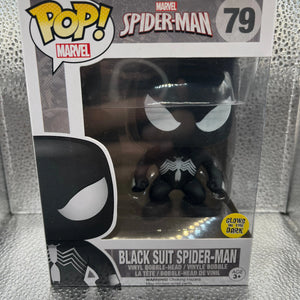 Funko POP Marvel - Black Suit Spider-Man (Glow in the Dark) #79 FRENLY BRICKS - Open 7 Days