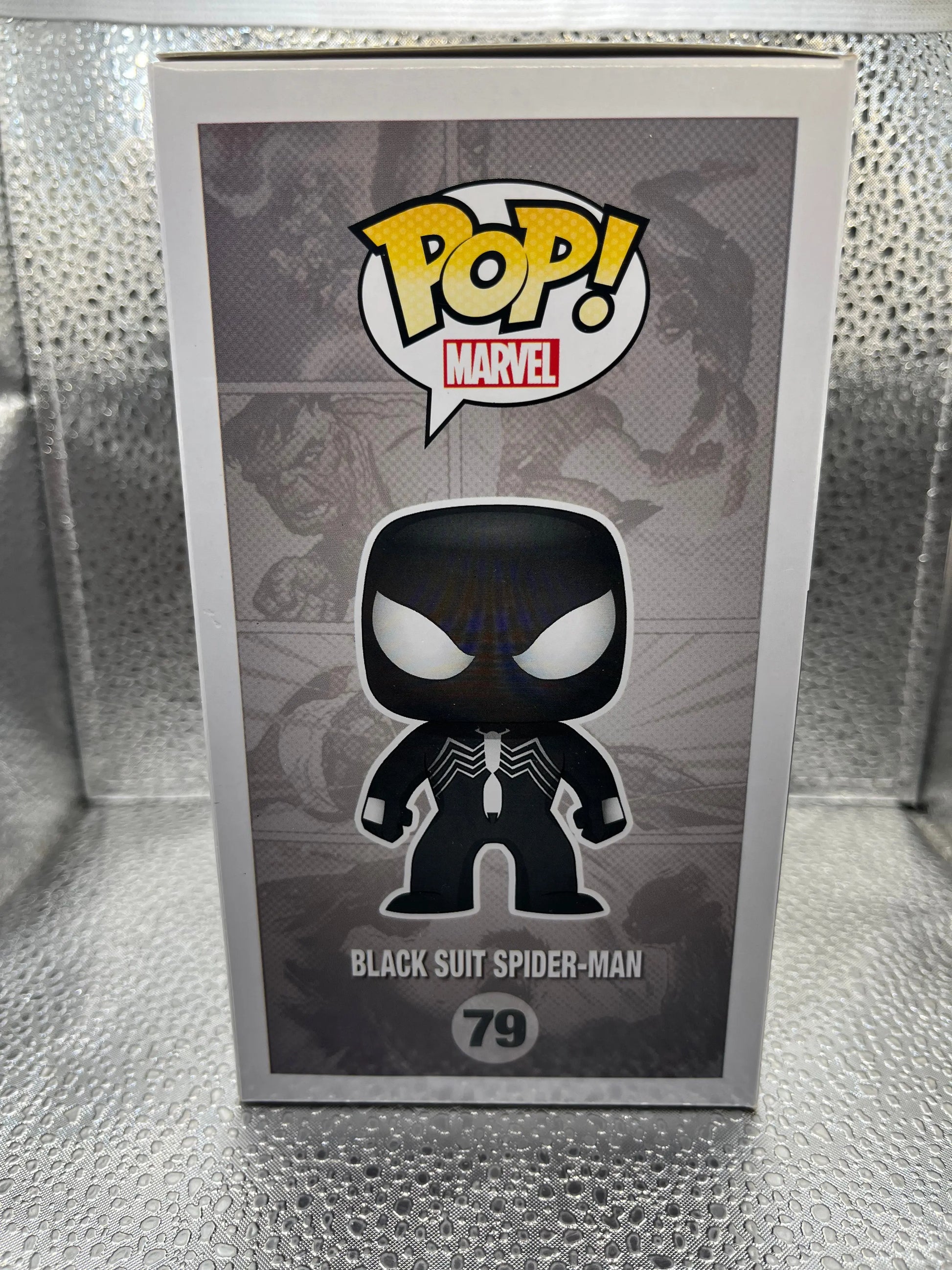 Funko POP Marvel - Black Suit Spider-Man (Glow in the Dark) #79 FRENLY BRICKS - Open 7 Days