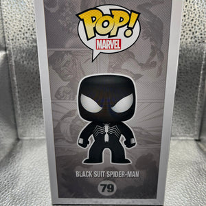 Funko POP Marvel - Black Suit Spider-Man (Glow in the Dark) #79 FRENLY BRICKS - Open 7 Days