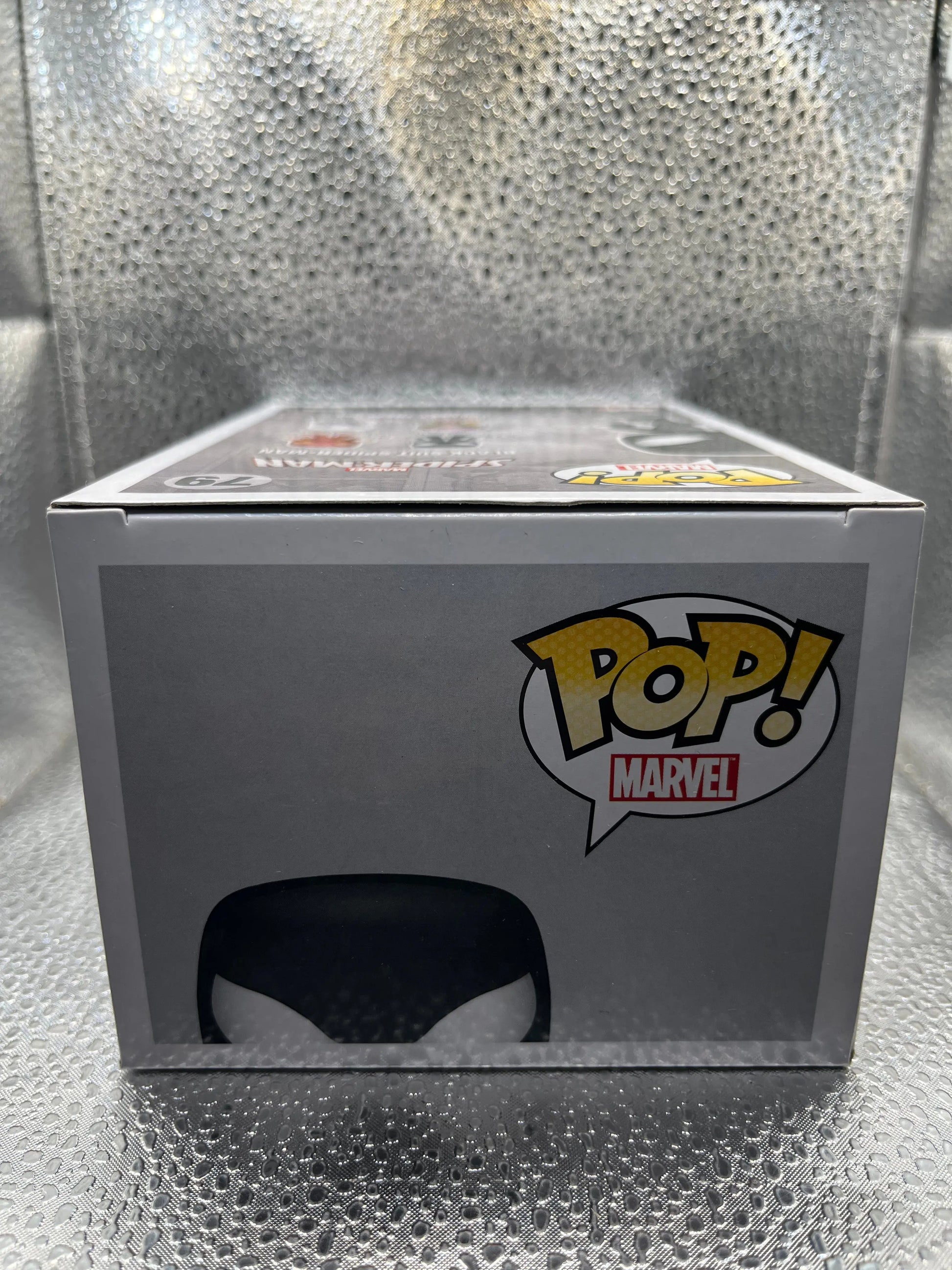 Funko POP Marvel - Black Suit Spider-Man (Glow in the Dark) #79 FRENLY BRICKS - Open 7 Days