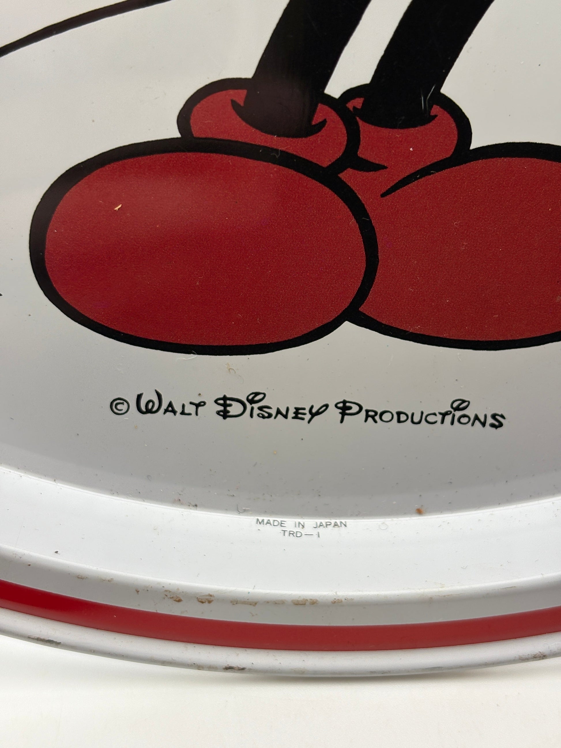 1986 Disney Tokyo Disneyland Metal Tin Plate Mickey Mouse RARE FRENLY BRICKS - Open 7 Days