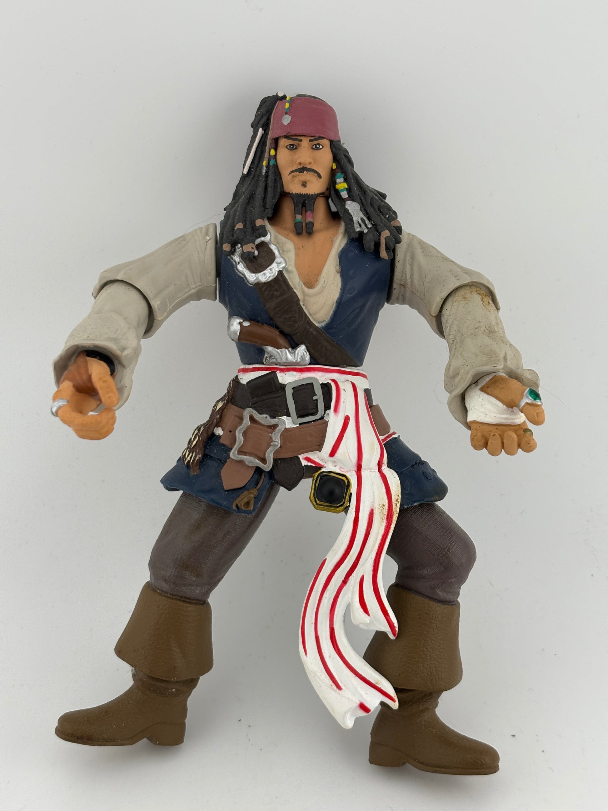 Zizzle Pirates of the Caribbean Captain Jack Sparrow Disney Action Figure 6.5” FRENLY BRICKS - Open 7 Days