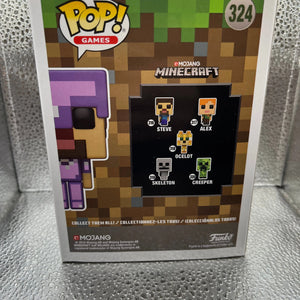 Funko POP Games - Minecraft - Steve In Enchanted Armor #324 FRENLY BRICKS - Open 7 Days