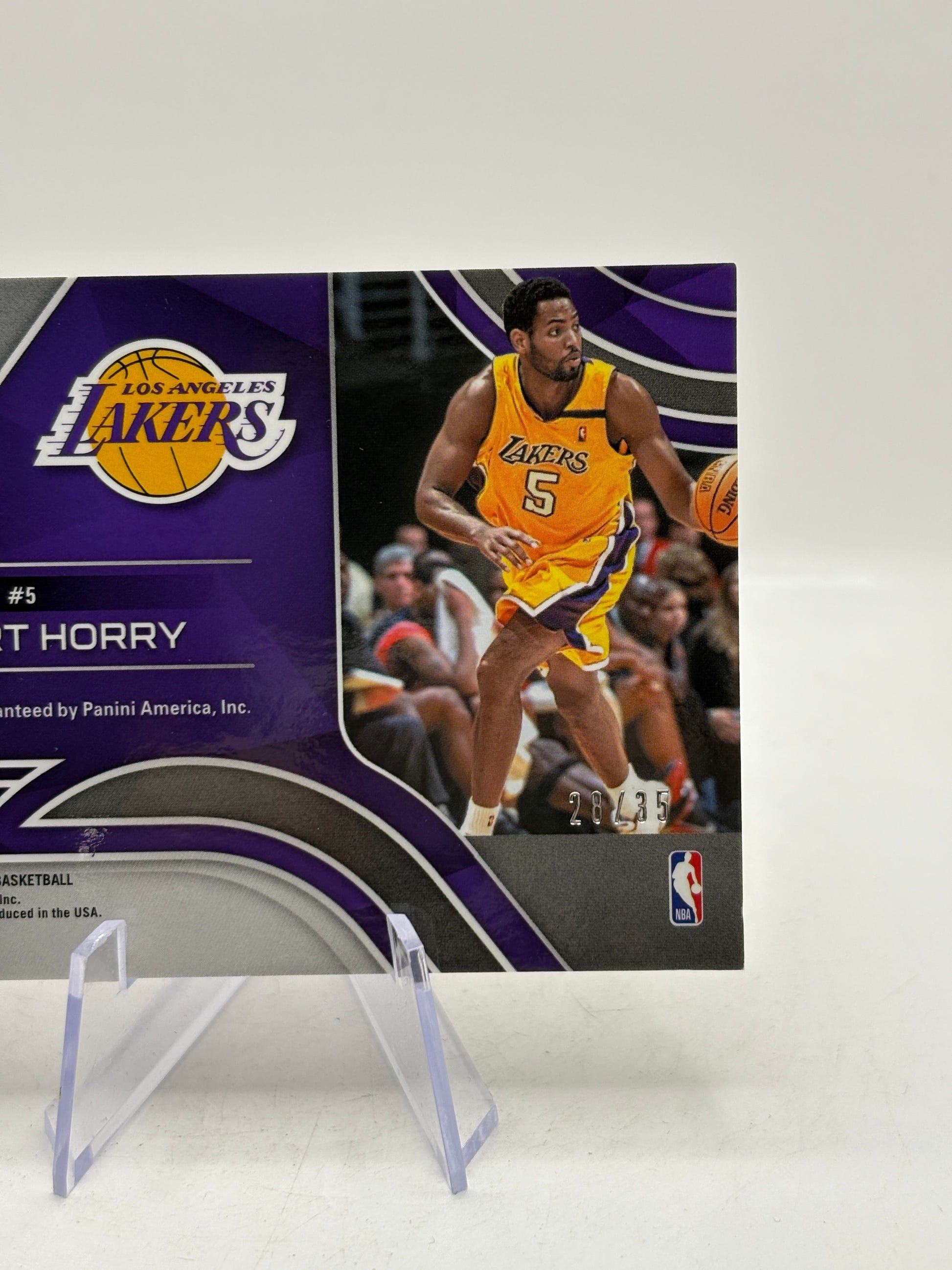 ROBERT HORRY AUTO /35 2020-2021 PANINI SPECTRA BASKETBALL Lakers, photo 4 image 4