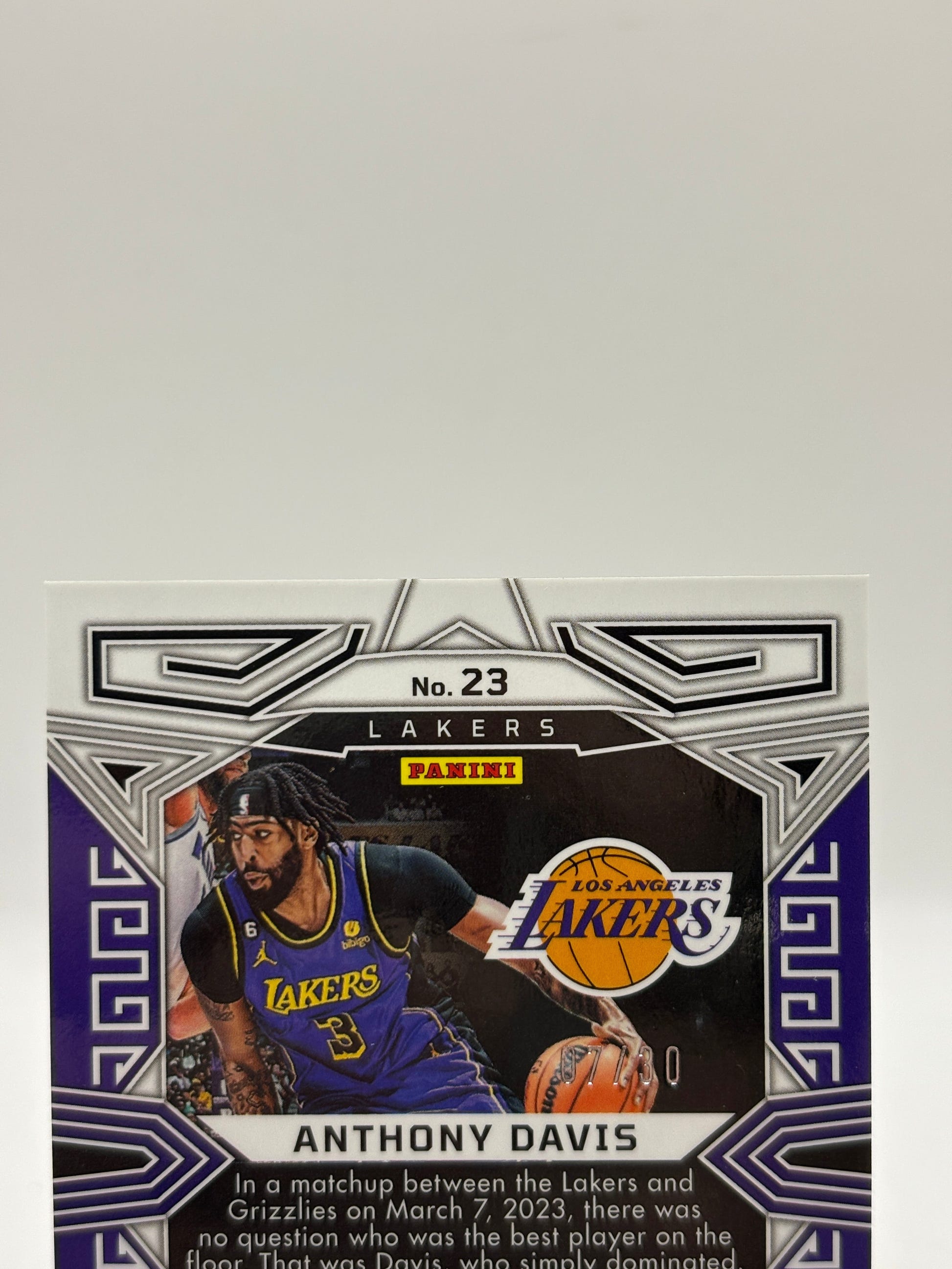 2022-23 Panini Obsidian Electric Etch Blue /30 Anthony Davis #23, photo 7 image 7