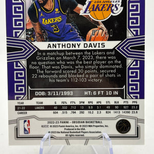 2022-23 Panini Obsidian Electric Etch Blue /30 Anthony Davis #23 FRENLY BRICKS - Open 7 Days