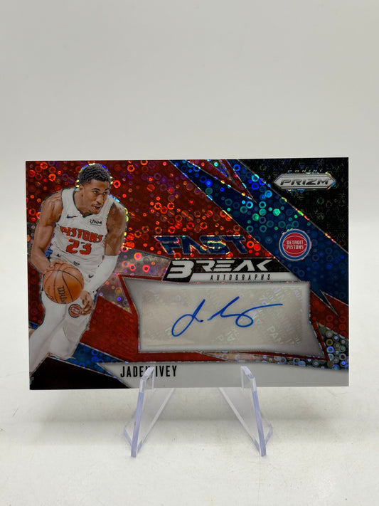 Jaden Ivey 2024-25 Prizm Fast Break Red Auto /99 Detroit FRENLY BRICKS - Open 7 Days