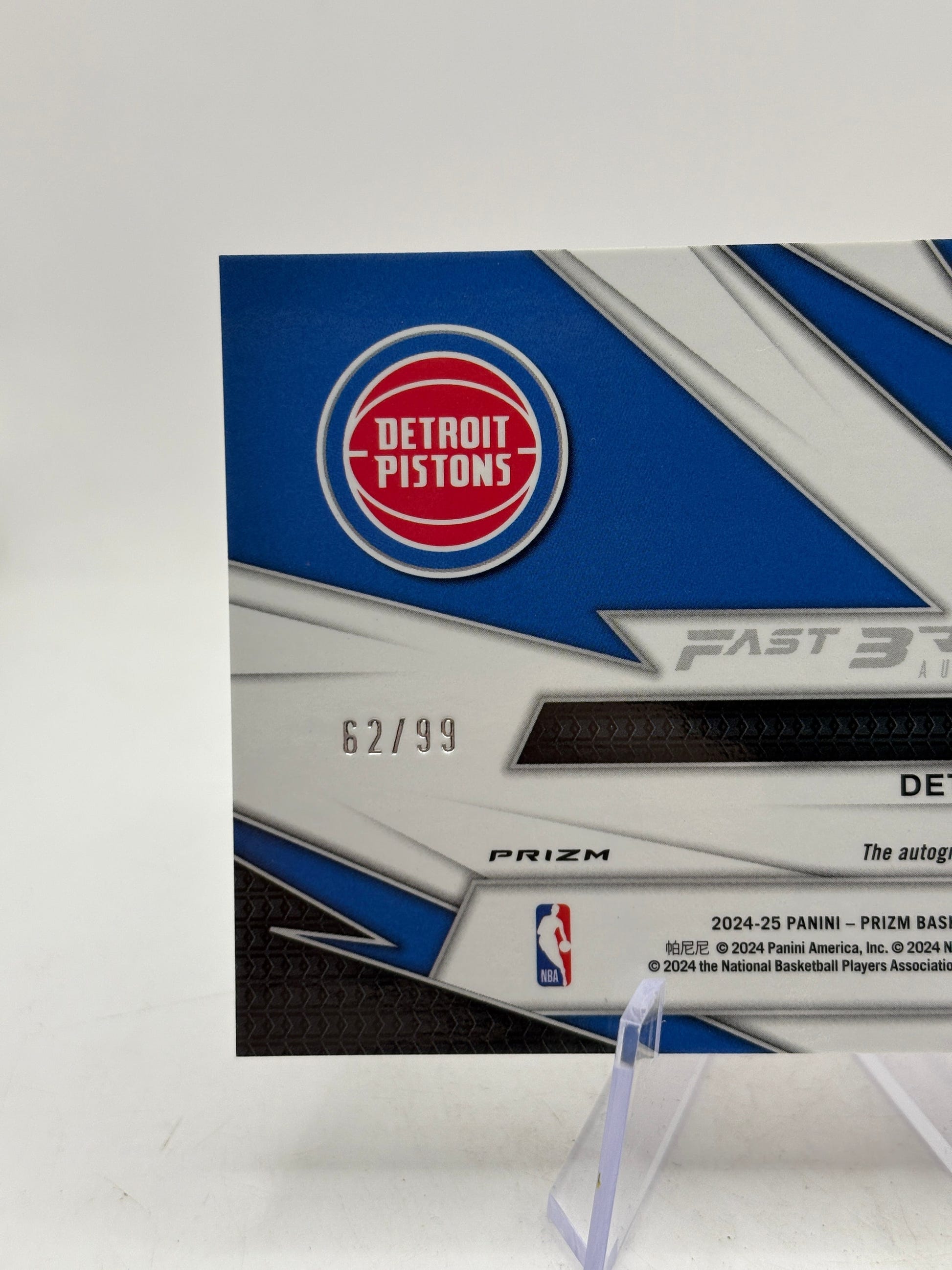 Jaden Ivey 2024-25 Prizm Fast Break Red Auto /99 Detroit, photo 7 image 7