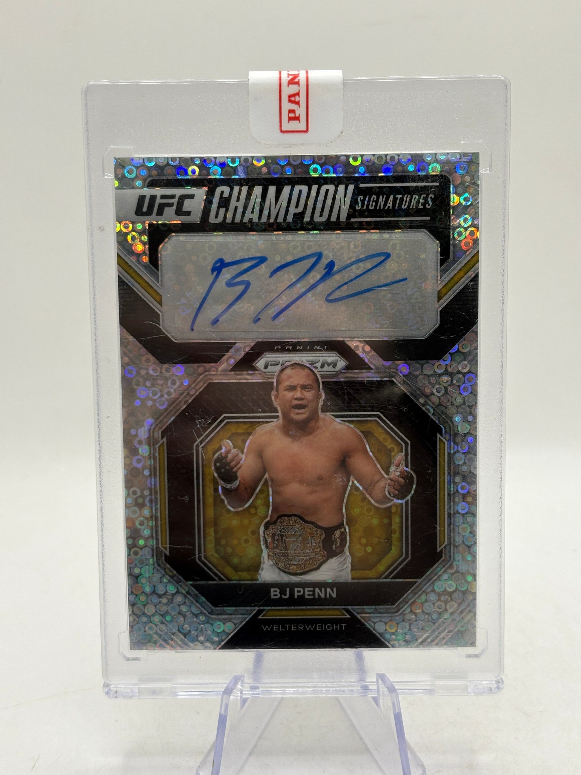 2023 Panini Prizm UFC B.J. Penn Disco Champion Autograph No.CS-BJP image 1
