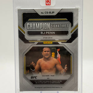 2023 Panini Prizm UFC B.J. Penn Disco Champion Autograph No.CS-BJP FRENLY BRICKS - Open 7 Days