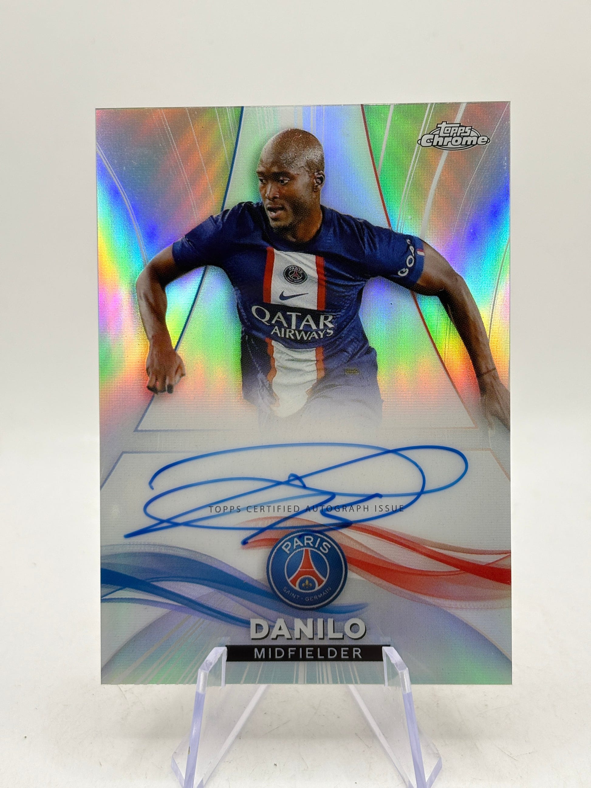 2022-23 Topps Chrome PSG - Danilo AU-DP Auto /75 image 1