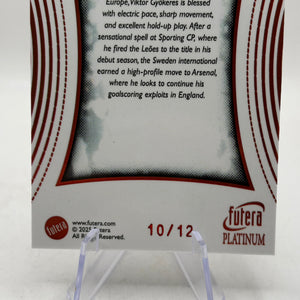 2025 Futera Platinum #PBP58 Viktor Gyokeres 10/12 FRENLY BRICKS - Open 7 Days