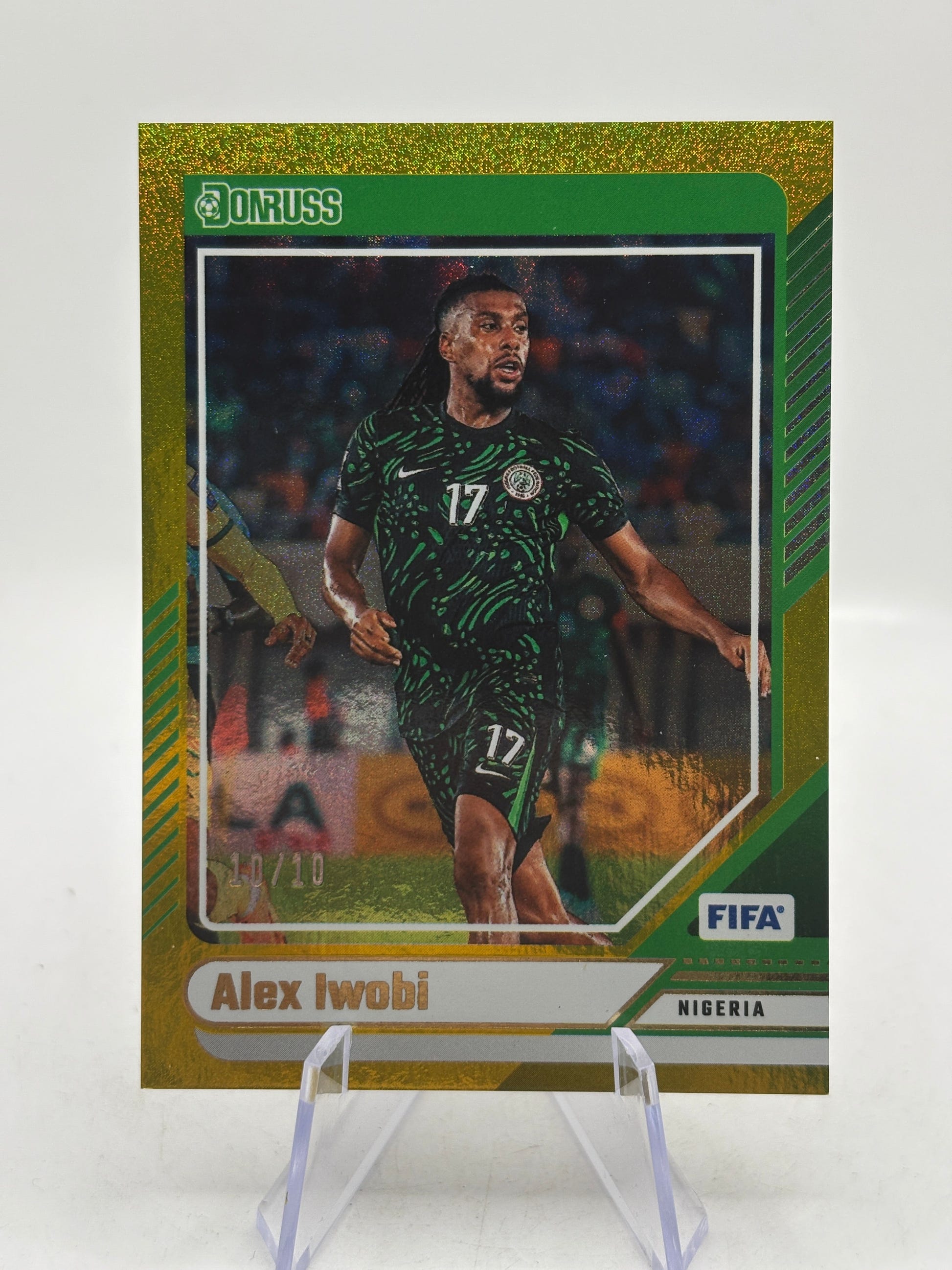 Alex Iwobi 2024-25 Panini Donruss Soccer Gold 10/10 #160 Nigeria NM image 1