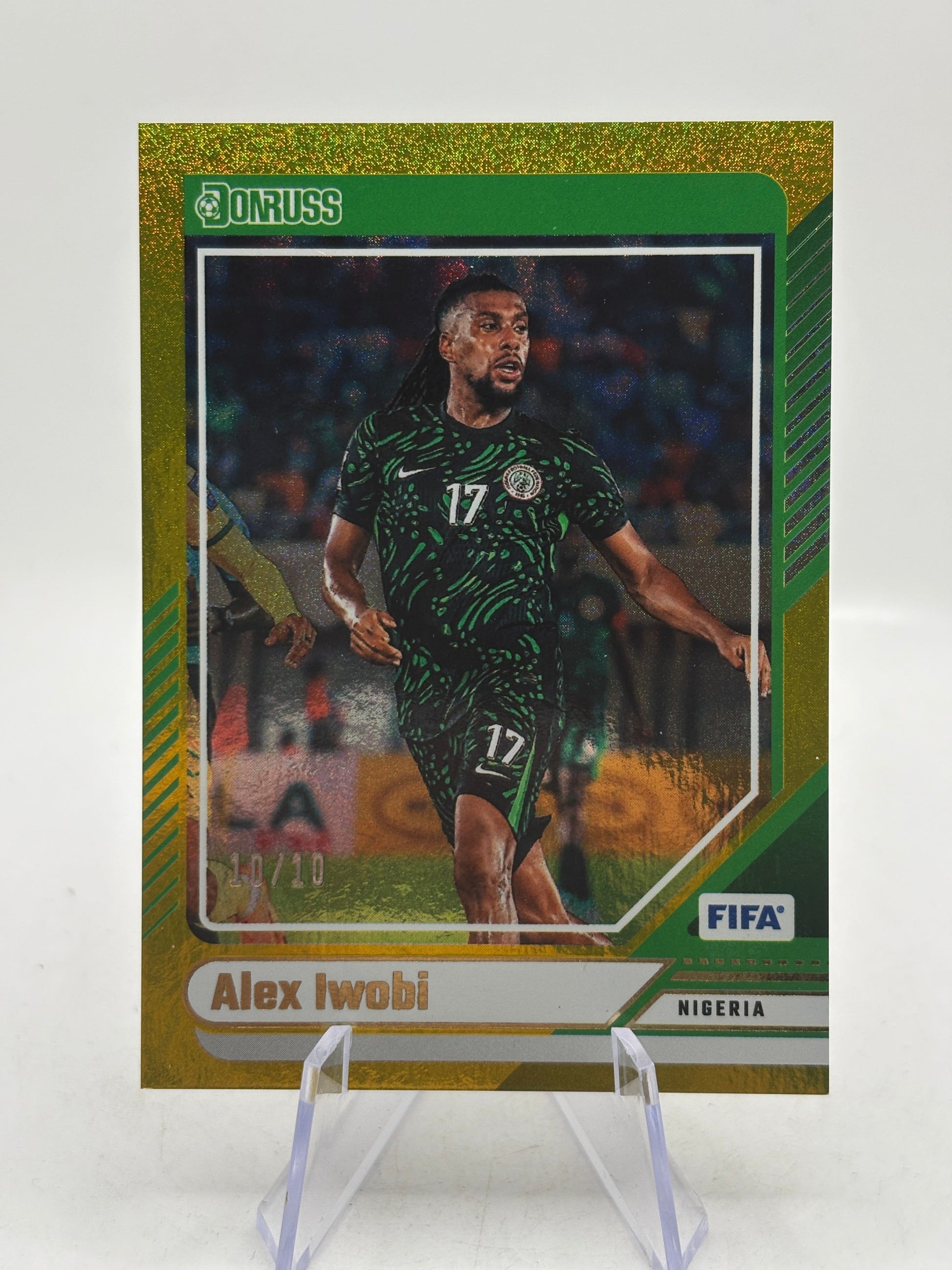 Alex Iwobi 2024-25 Panini Donruss Soccer Gold 10/10 #160 Nigeria NM, photo 5 image 5