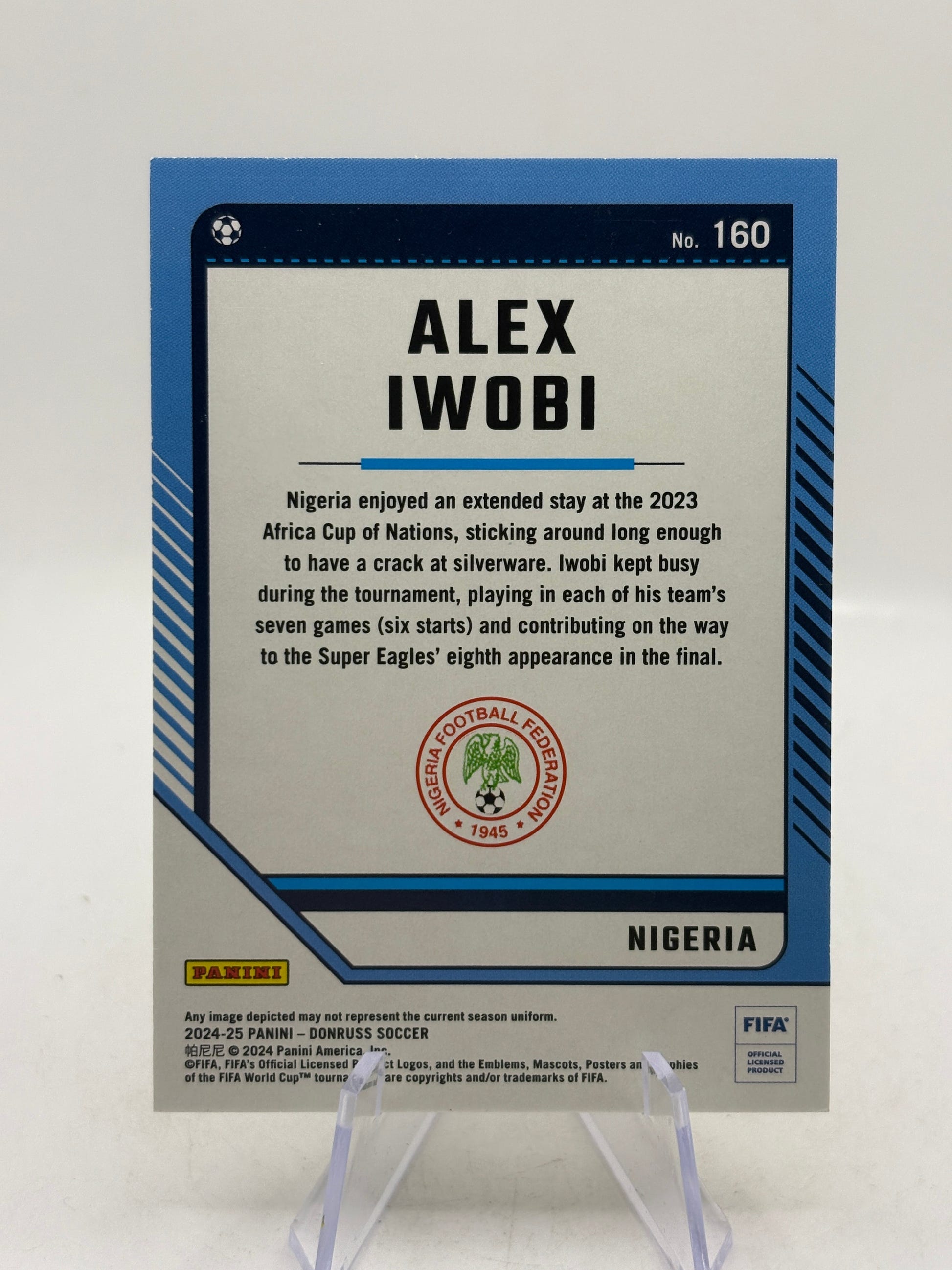 Alex Iwobi 2024-25 Panini Donruss Soccer Gold 10/10 #160 Nigeria NM, photo 2 image 2