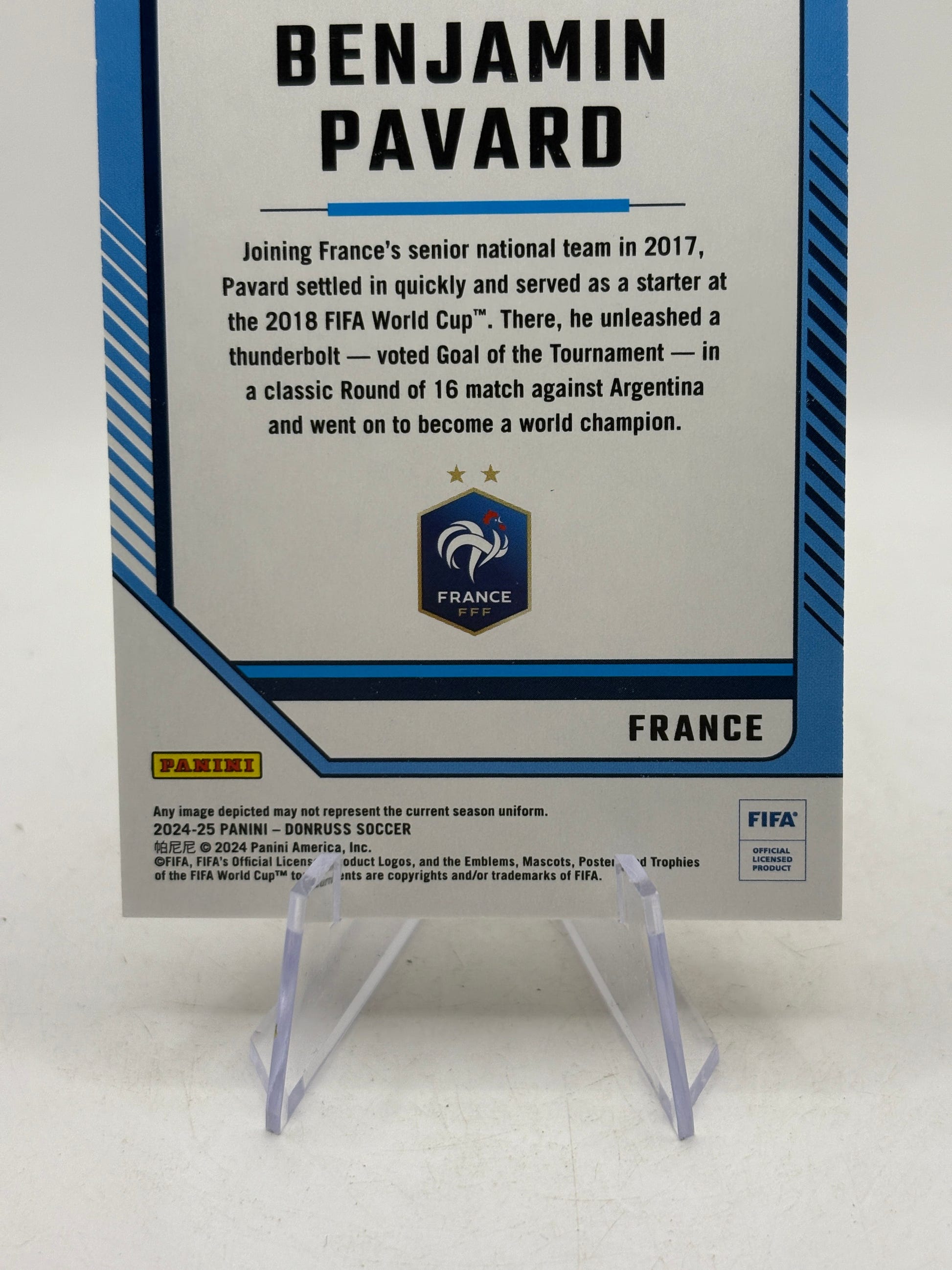 2024-25 Panini Donruss Fifa - Benjamin Pavard #101 Gold /10 France World Cup, photo 4 image 4