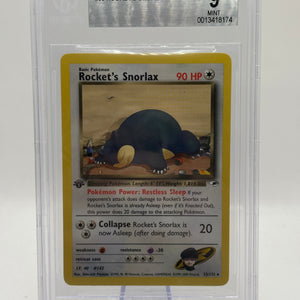 Pokemon 2000 Gym Heroes 1st Edition Rocket’s Snorlax 33/132 Rare BGS 9 Mint FRENLY BRICKS - Open 7 Days