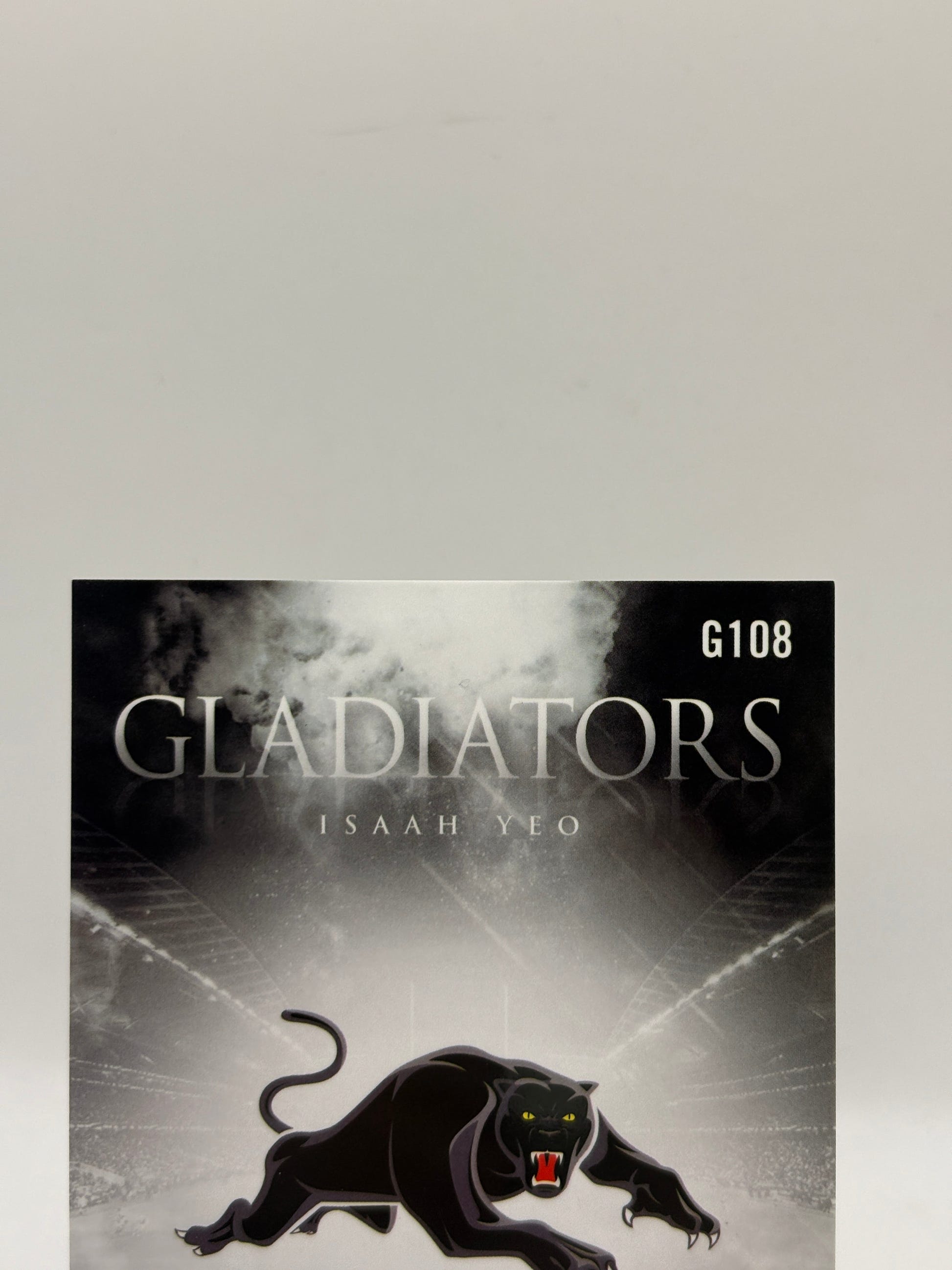 2026 NRL League Heroes Gladiators - G108 Isaah Yeo /599 Insert Card Panthers, photo 3 image 3