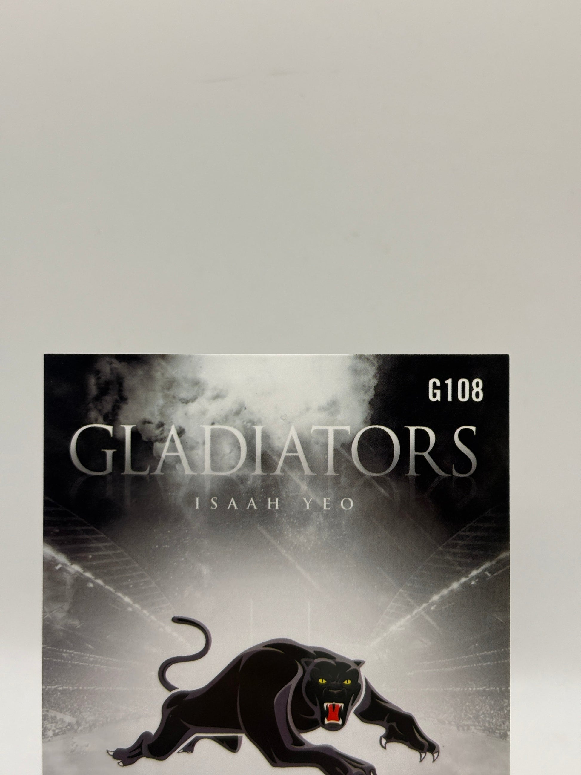 2026 NRL League Heroes Gladiators - G108 Isaah Yeo /599 Insert Card Panthers FRENLY BRICKS - Open 7 Days