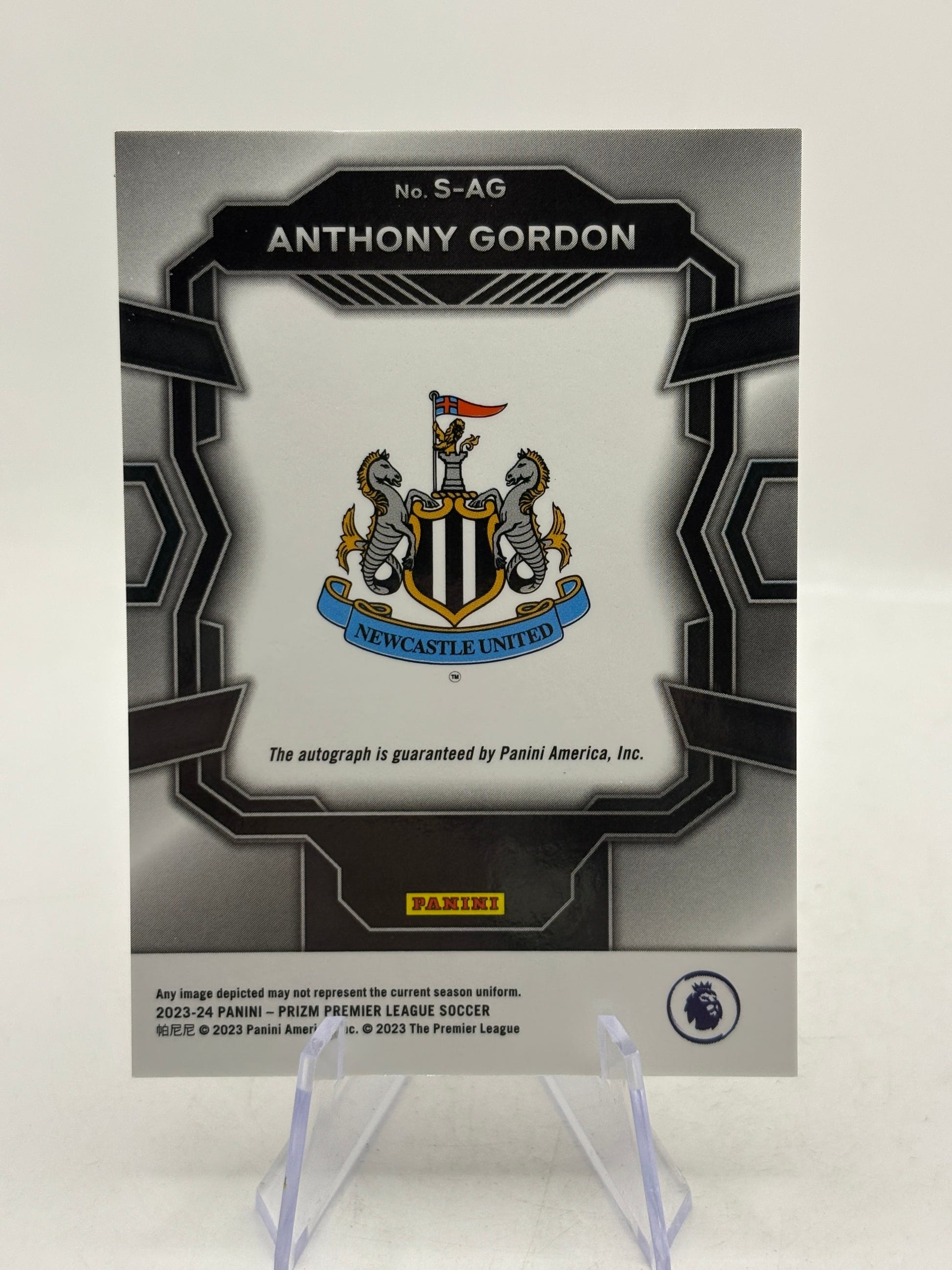 2023-24 Panini Prizm Anthony Gordon Signatures Auto Silver Newcastle United S-AG, photo 2 image 2