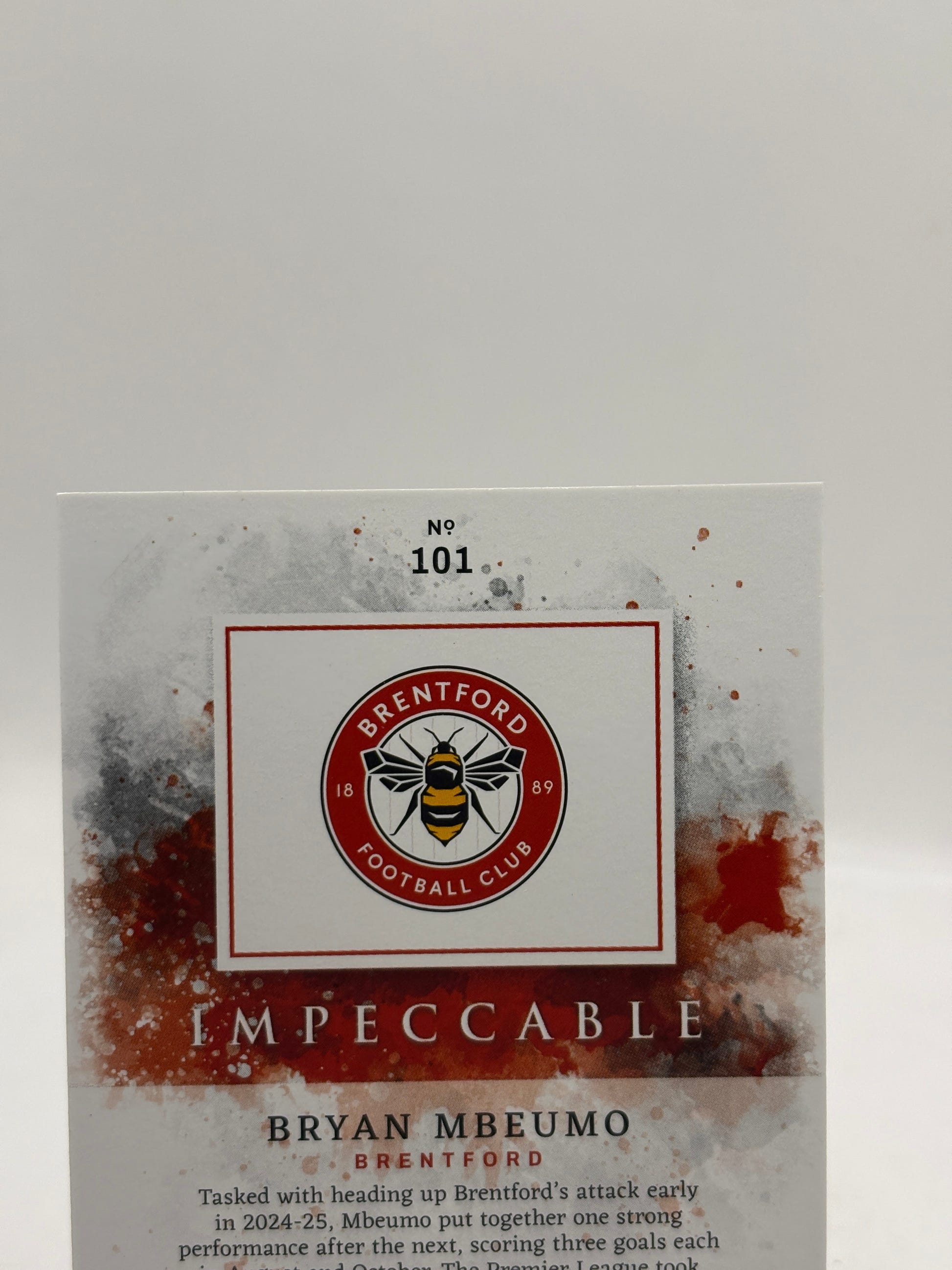 2024-25 Panini Impeccable Premier League Bryan Mbeumo Ruby and Silver #/11, photo 7 image 7