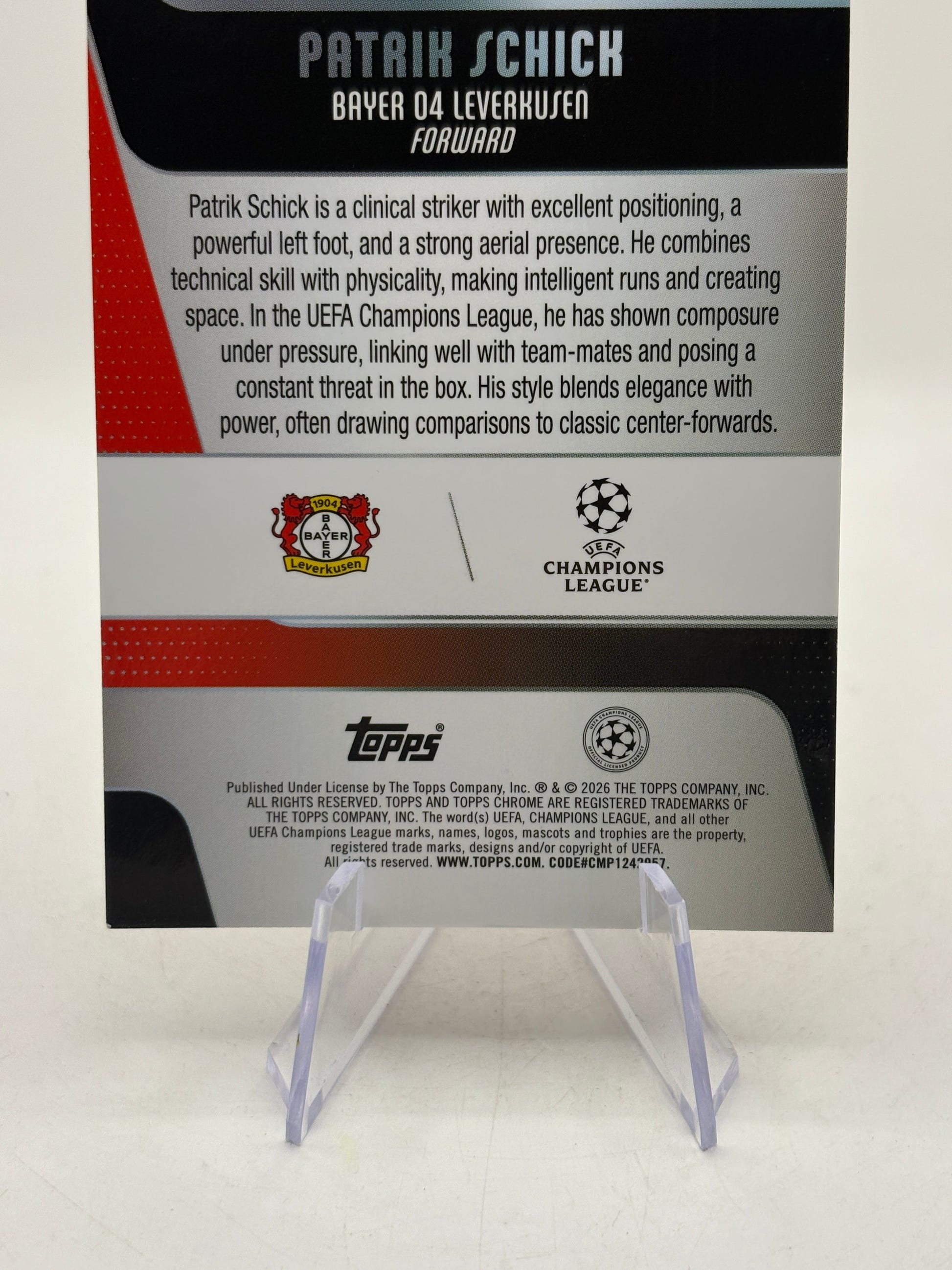 Patrik Schick /25 TOPPS CHROME UEFA CLUB COMPETITION 25-26 Leverkusen, photo 4 image 4