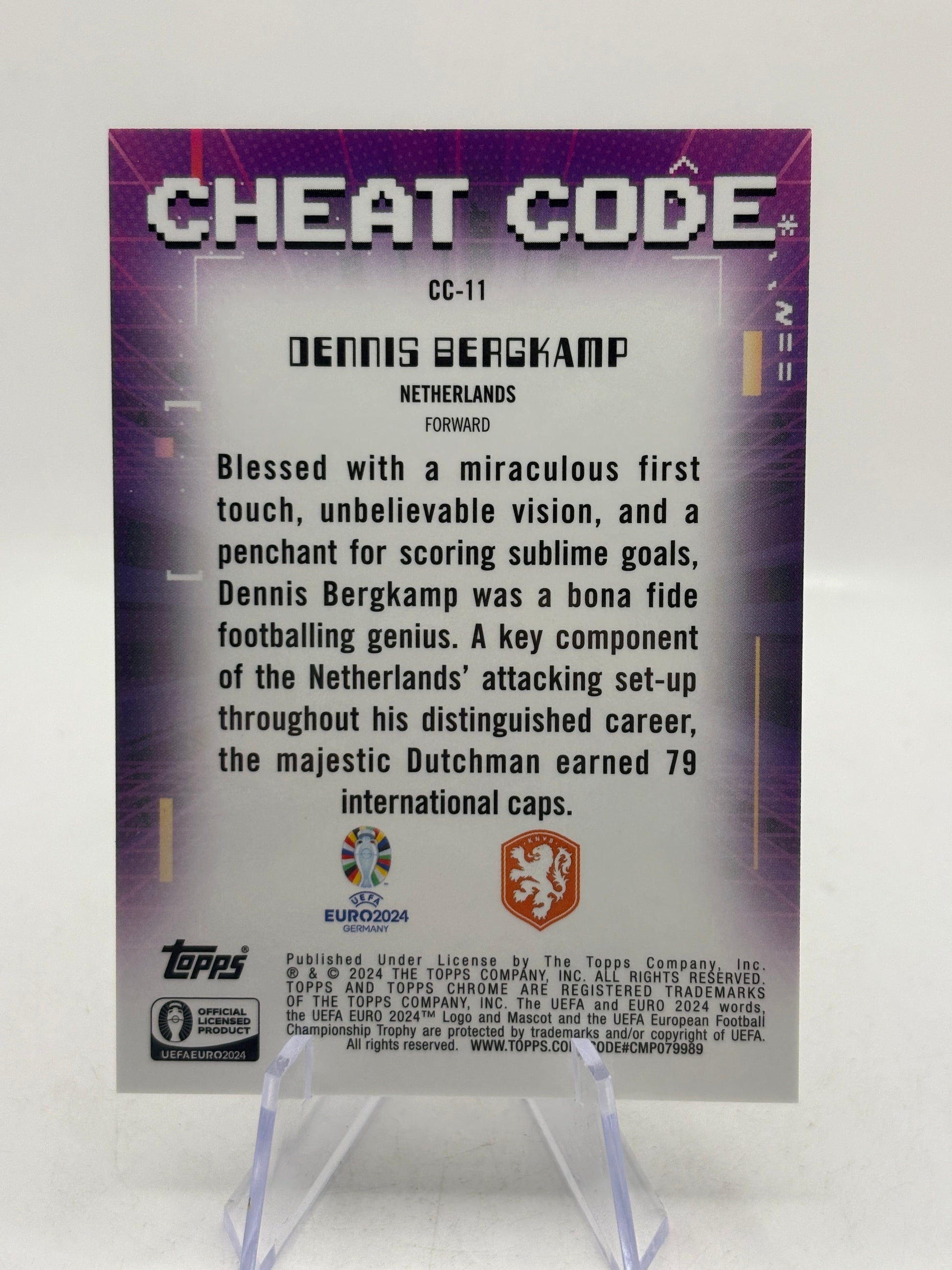2023-24 Topps Chrome UEFA Euro Dennis Bergkamp Cheat Code Gold Refractor #/50 FRENLY BRICKS - Open 7 Days