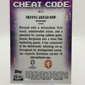 2023-24 Topps Chrome UEFA Euro Dennis Bergkamp Cheat Code Gold Refractor #/50 FRENLY BRICKS - Open 7 Days