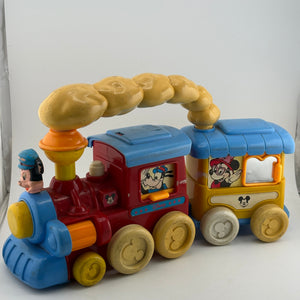 Vintage Walt Disney Plastic Baby Toddler Train Mickey Mouse RARE Learning Toy FRENLY BRICKS - Open 7 Days